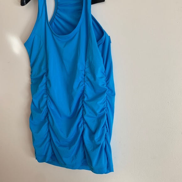 BLUE lukka ruched racerback workout top - Picture 2 of 7